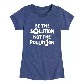 Футболка с рисунком Solution Not Pollution для девочек 7–16 лет Licensed Character