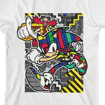 Футболка с рисунком Sonic The Hedgehog для мальчиков 8–20 лет Licensed Character