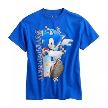 Футболка с рисунком Sonic the Hedgehog для мальчиков 8–20 лет Licensed Character
