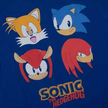 Футболка с рисунком «Sonic the Hedgehog Sonic & Friends» для мальчиков 8–20 лет Licensed Character