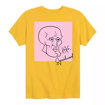 Футболка с рисунком SpongeBob XOXO Squidward для мальчиков 8–20 лет Licensed Character, желтый