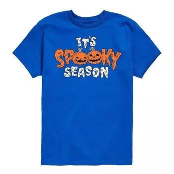 Футболка с рисунком Spooky Season для мальчиков 8–20 лет Licensed Character, синий