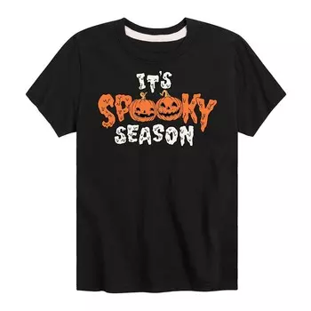 Футболка с рисунком Spooky Season для мальчиков 8–20 лет Licensed Character, черный