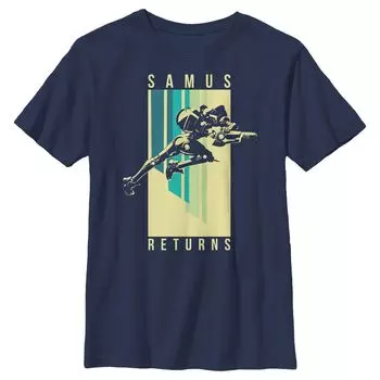 Футболка с рисунком Spotlight для мальчиков 8–20 лет Nintendo Metroid Samus Returns Licensed Character