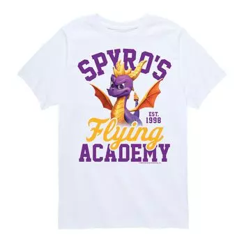 Футболка с рисунком Spyro Flying Academy для мальчиков 8–20 лет Licensed Character, белый