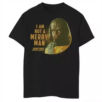 Футболка с рисунком Star Trek Worf Unmerry Man для мальчиков 8–20 лет Licensed Character