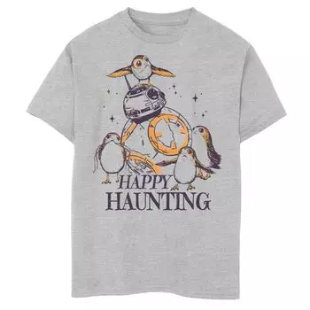 Футболка с рисунком Star Wars BB-8 и Porg Happy Haunting для мальчиков 8–20 лет Licensed Character