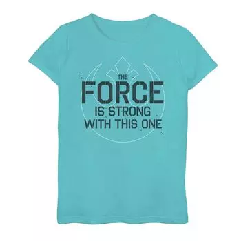 Футболка с рисунком Star Wars Force Is Strong для девочек 7–16 лет Licensed Character