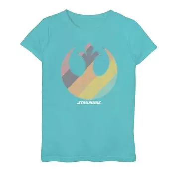 Футболка с рисунком Star Wars Rainbow Rebel для девочек 7–16 лет Licensed Character