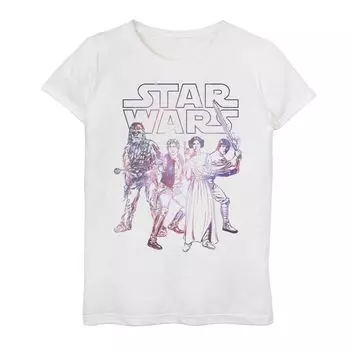 Футболка с рисунком Star Wars Rebel Group для девочек 7–16 лет Licensed Character, белый