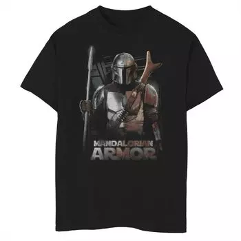 Футболка с рисунком «Star Wars: The Mandalorian Beskar Armor R16» для мальчиков 8–20 лет Star Wars