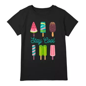 Футболка с рисунком «Stay Cool Popsicles Lineup» для девочек 7–16 лет Unbranded