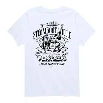 Футболка с рисунком Steamboat Willie для мальчиков 8–20 лет Disney 100 Licensed Character