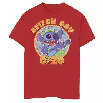 Футболка с рисунком Stitch Day для мальчиков 8–20 лет Disney's Lilo & Stitch 6/26 Disney