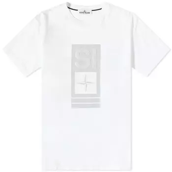 Футболка с рисунком Stone Island Abbreviation One, белый