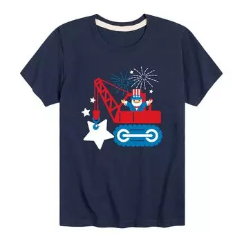 Футболка с рисунком строительного крана Americana для мальчиков 8–20 лет Licensed Character