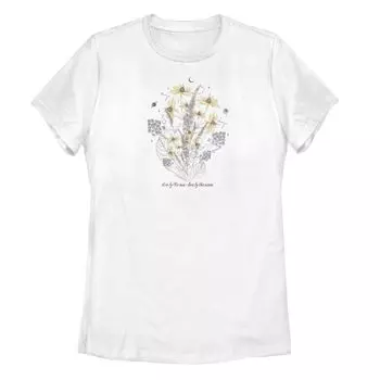 Футболка с рисунком Sun Moon Flowers для юниоров, белый