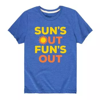 Футболка с рисунком Suns Out Funs Out для мальчиков 8–20 лет Licensed Character, синий