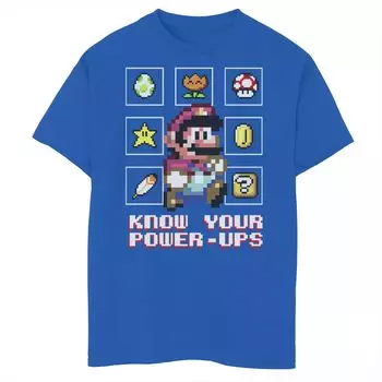 Футболка с рисунком Super Mario «Знай свои бонусы» для мальчиков 8–20 лет Licensed Character