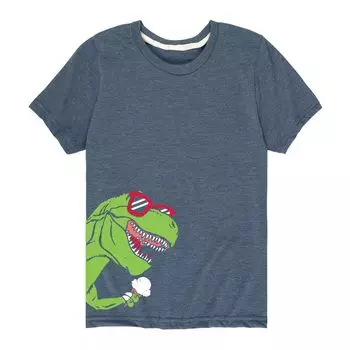 Футболка с рисунком T-Rex для мальчиков 8–20 лет Licensed Character, синий