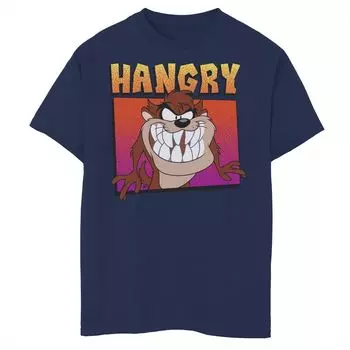 Футболка с рисунком Taz Hangry и портретом Looney Tunes для мальчиков 8–20 лет Licensed Character, синий