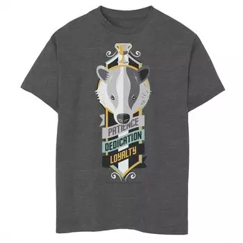 Футболка с рисунком «Терпение, преданность и верность Гарри Поттера» для мальчиков 8–20 лет со значком Хаффлпаффа Harry Potter