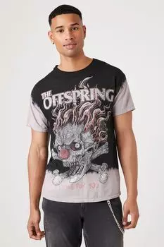 Футболка с рисунком The Offspring Dip-Dye Forever 21, серо-коричневый