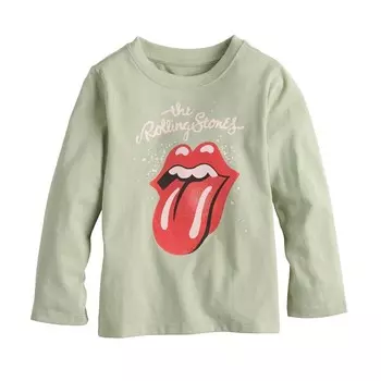 Футболка с рисунком The Rolling Stones для мальчиков и малышей Licensed Character, цвет Desert Sage
