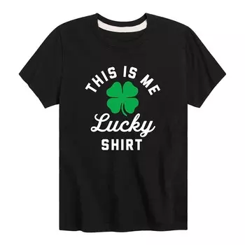 Футболка с рисунком This Is Me Lucky для мальчиков 8–20 лет Licensed Character, черный