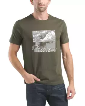 Футболка с рисунком Throwback Camp Eddie Bauer, цвет Mint