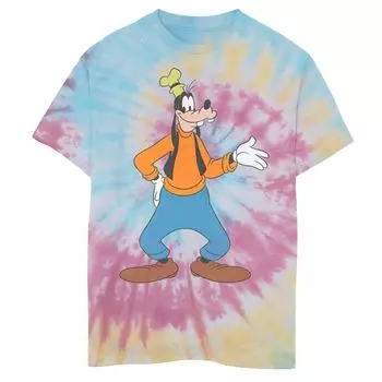 Футболка с рисунком Tie Dye для мальчиков 8–20 лет Disney Goofy Traditional Pose Tie Dye Disney