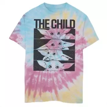 Футболка с рисунком Tie Dye для мальчиков 8–20 лет «Звездные войны Грогу» или «Малыш Йода» Star Wars