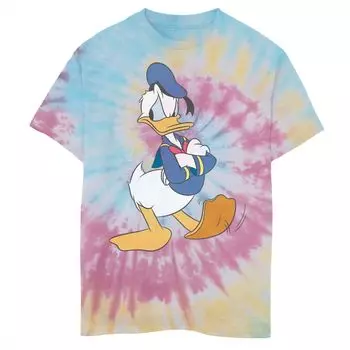 Футболка с рисунком Tie Dye в традиционной позе для мальчиков 8–20 лет Disney Donald Duck Disney
