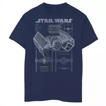 Футболка с рисунком TIE Fighter для мальчиков 8–20 лет Licensed Character