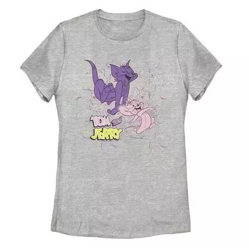 Футболка с рисунком Tom and Jerry Splatter Paint для юниоров Licensed Character