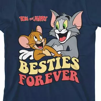 Футболка с рисунком Tom & Jerry Besties Forever для мальчиков 8–20 лет Licensed Character