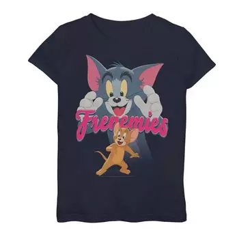 Футболка с рисунком Tom & Jerry Frenemies для девочек 7–16 лет Tom & Jerry Tom & Jerry Frenemies Licensed Character
