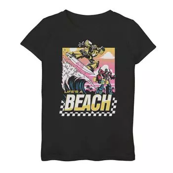 Футболка с рисунком Transformers Beach Day для девочек 7–16 лет Licensed Character