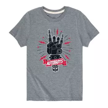 Футболка с рисунком Transformers Forever для мальчиков 8–20 лет Licensed Character, серый