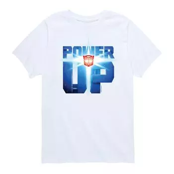 Футболка с рисунком Transformers Power Up для мальчиков 8–20 лет Licensed Character, белый