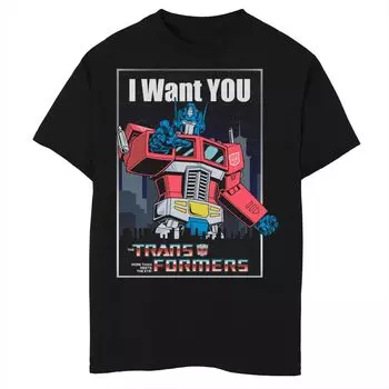 Футболка с рисунком «Трансформеры Оптимус Прайм» для мальчиков 8–20 лет «I Want You» Licensed Character