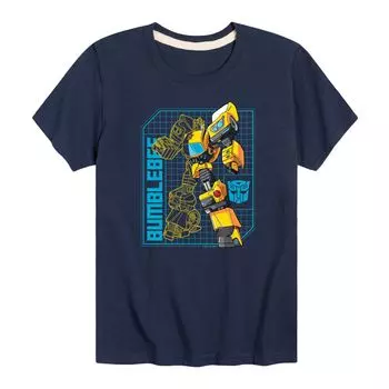 Футболка с рисунком Трансформеры Шмель для мальчиков 8–20 лет Licensed Character, синий