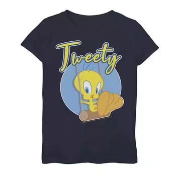 Футболка с рисунком Tweety Swing и портретом Looney Tunes для девочек 7–16 лет Licensed Character