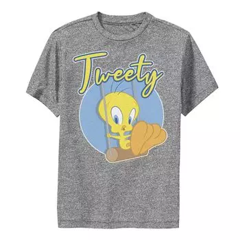 Футболка с рисунком Tweety Swing и портретом Looney Tunes для мальчиков 8–20 лет Licensed Character
