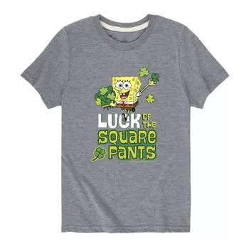 Футболка с рисунком «Удача» для мальчиков 8–20 лет «Губка Боб Квадратные Штаны» Nickelodeon