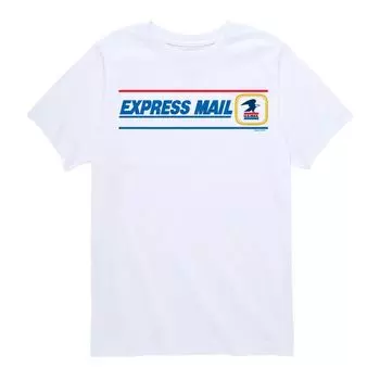 Футболка с рисунком USPS Express Mail для мальчиков 8–20 лет Licensed Character, белый