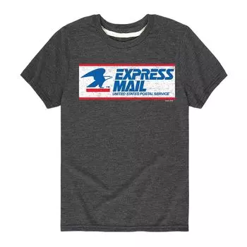 Футболка с рисунком USPS Express Mail для мальчиков 8–20 лет Licensed Character, серый