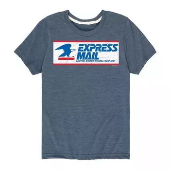 Футболка с рисунком USPS Express Mail для мальчиков 8–20 лет Licensed Character, синий
