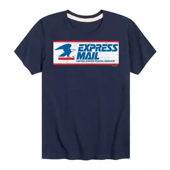 Футболка с рисунком USPS Express Mail для мальчиков 8–20 лет Licensed Character, синий