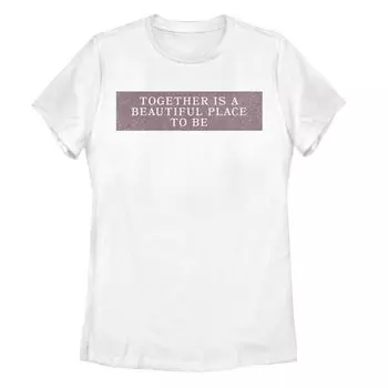 Футболка с рисунком «Вместе — прекрасное место для юниоров», белый